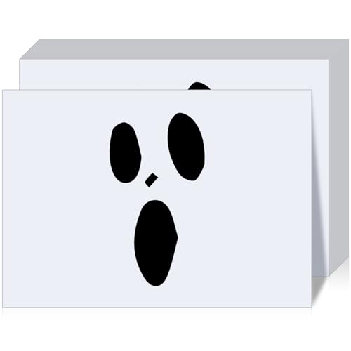 Halloween Ghost Paper Placemats - White Boo Party Table Decor, 100 Pack