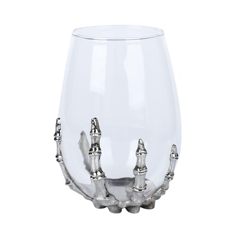 Gothic Skeleton Wine Glass - Bone Hand Chalice for Dark Decor & Festive Parties - Variation A1
