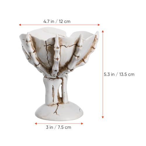Skeleton Hands Candy Holder Halloween Bowl for Trick-or-Treat & Party Decor