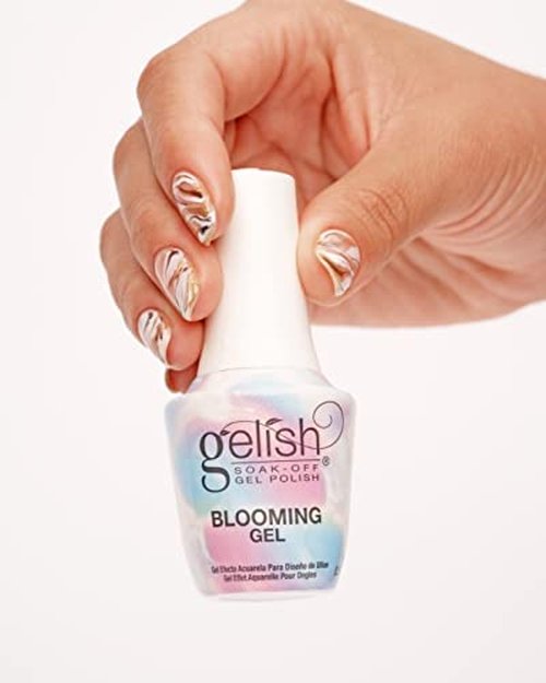 Gelish Blooming Gel - Nail Design Coat, Nail Art Accessories, Create Marble & Watercolor Nail Art, Easy Application, No Mess, LED Cured, Professional Finish, Quick Curing, Cruelty-Free, 15mL.