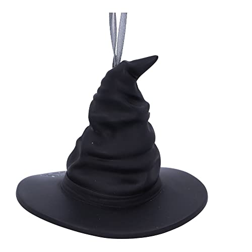Halloween Witch Hat Hanging Ornament - Gothic Resin Decor, 9cm, Hand-Painted