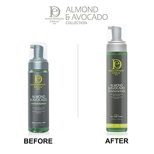 Design Essentials Almond & Avocado Curl Enhancing Mousse - 10 Oz for Beautiful Curly Hair