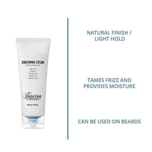 Baxter of California Grooming Cream for Men - Light Hold Hair Styler with Natural Finish