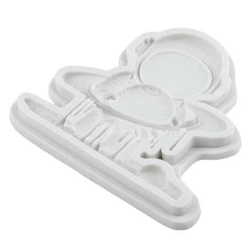Space Themed Fondant Molds Set of 2 - Astronaut, Rocket & Planet Silicone Cake Decorations - Style B