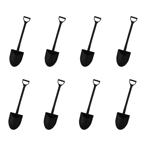 Halloween Cupcake Toppers & Mini Shovel Spoons Set - 48 Pcs, Skeleton Tombstones - Variation 1