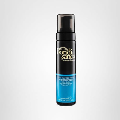 Bondi Sands 1 Hour Express Self Tanning Foam, Lightweight, Fragrance Free Self-Tanner for an Even, Streak-Free Tan, 6.76 fl oz