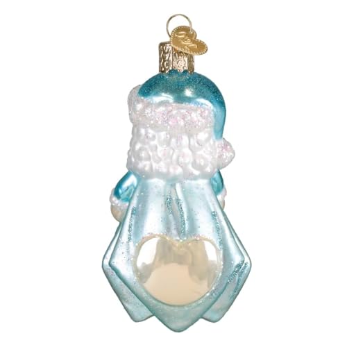 Baby Boy's Santa Lovey Christmas Ornament - First Noel Glass Keepsake - Boy's Santa Lovey Variation