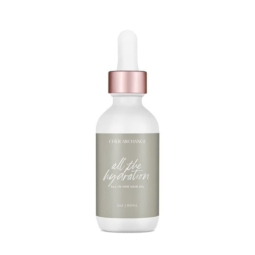 CHER ARCHANGE Beauty® All-In-One Hydration Hair Oil – Organic & Vegan Scalp & Hair Treatment – Moisturizing Oil for Dry Hair, Breakage & Shine – Rosemary, Aloe & Omega 3 – 2 fl oz