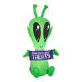 Inflatable Alien Halloween Decoration with Sign and LED Lights - 7 Feet