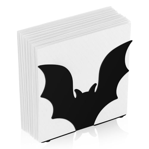 Gothic Bat Napkin Holder - Metal Table Tissue Dispenser for Home & Dining