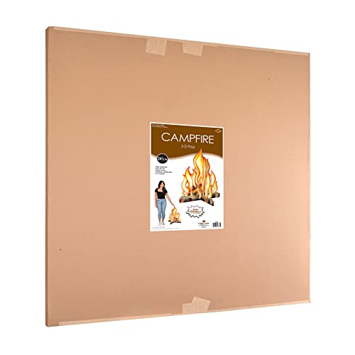 Three Dimensional Camping Fire Photo Prop - Corrugated Cardboard Party Decoration