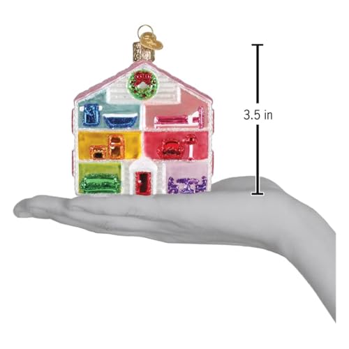 Old World Christmas Doll House Glass Ornament - Handcrafted Holiday Decor