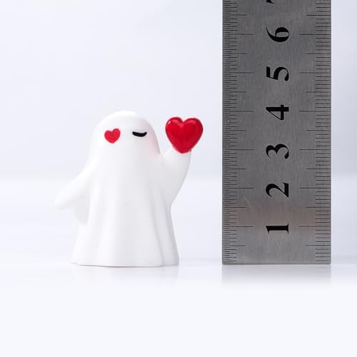 Halloween Ghost Mini Figurines Set - Cute Spooky Tabletop Decor & Party Favors