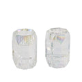Crystal Candle Holders Set of 2 – Elegant Crystal Glass Tealight and Taper Candle Stands for Weddings and Parties