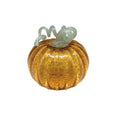 Handmade Amber Glass Pumpkin Decor - Medium Autumn Decorative Piece