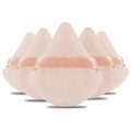 Nude Powder Puff Set - 6 Triangular Makeup Sponges for Flawless Face & Body Makeup