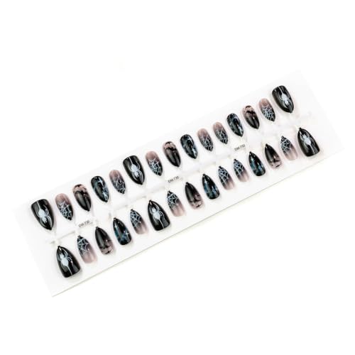 Halloween Press On Nails Medium Almond Dark Style - Variation 46, 30Pcs