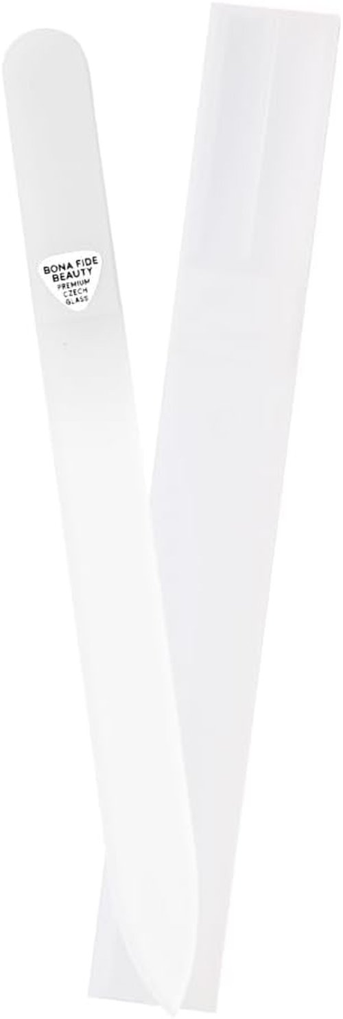 Bona Fide Beauty Czech Glass Nail File - Crystal Fingernail File with Clear Hardcase | Ideal Gift for Women