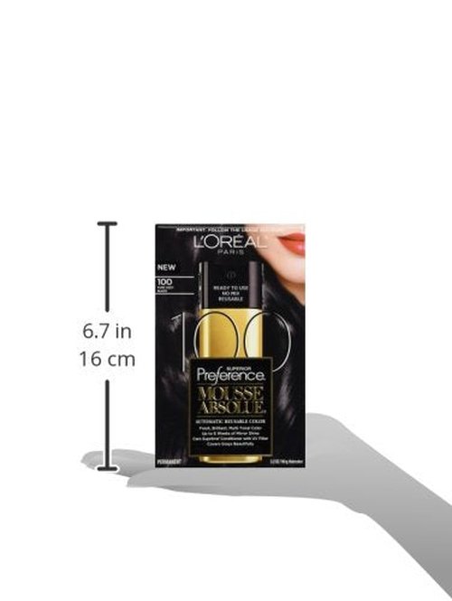 L'Oreal Paris Superior Preference Mousse Absolue - 100% Pure Deep Black Hair Color