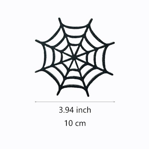 Halloween Spider Web Coasters Set - Felt Drink Coasters for Holiday Party Decor
