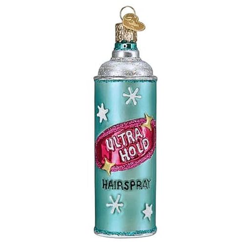 Hairspray Glass Ornament - Handcrafted Christmas Tree Decoration, Retro Beauty Collection
