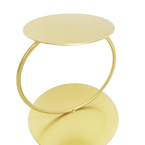 5.9 Inch Metal Cake Stand with Gold Finish - Elegant Dessert Display