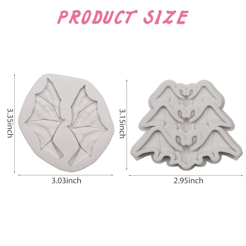 Halloween Bat Silicone Mold Set for Crafts and Decorations