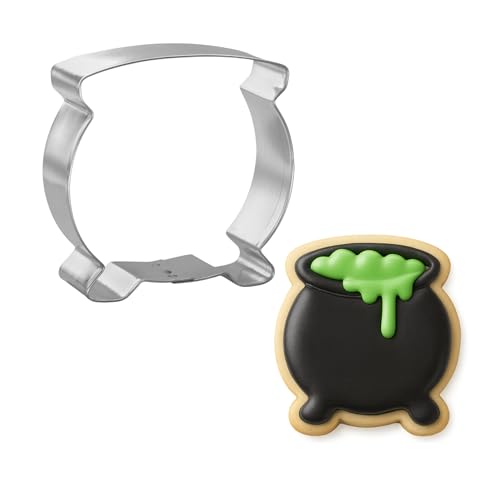 Halloween Cauldron Cookie Cutter - 3 Inch Witchy Cookie Mold for Baking & Crafts