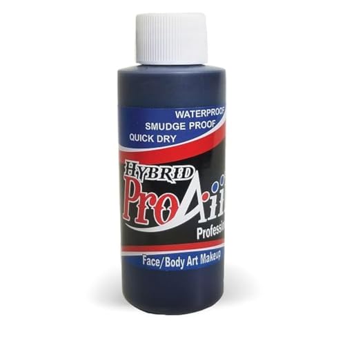 ProAiir Face & Body Painting Makeup - 2oz Tattoo Pro Black, Water-Resistant