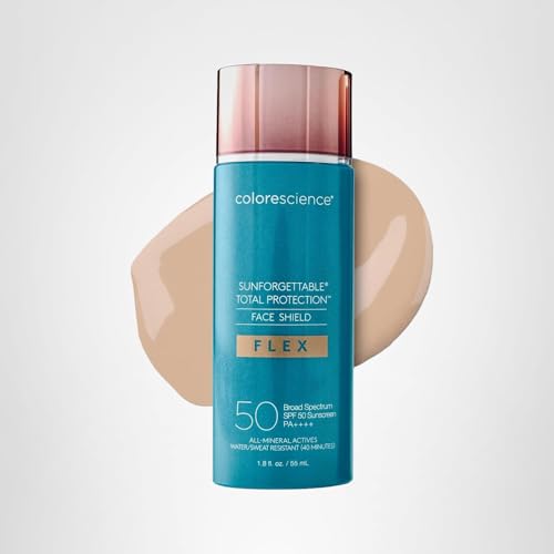 Colorescience Total Protection Face Shield Flex SPF 50, Zinc Oxide Formula, Light, 1.8 fl. oz.