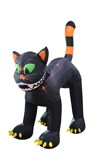 11 Foot Tall Animated Black Cat Inflatable Halloween Decor