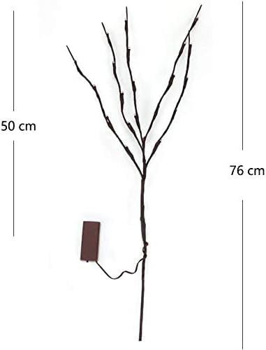 6 Pack LED Branch Light Set - White Light Battery Operated Willow Twigs, 30 Inch Decor