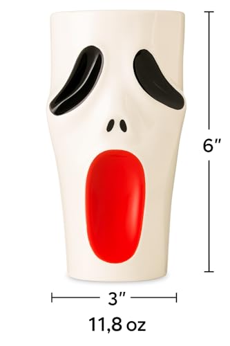 Halloween Ghost Mug – 11.8 oz Ceramic Tiki Cup for Coffee, Tea & Party Drinks