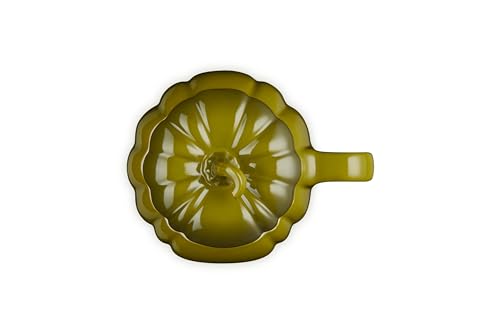 Le Creuset Pumpkin Mug with Lid - 14 oz Olive Stoneware