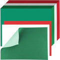 Christmas Paper Placemats Set - 150 Disposable Red Green White Table Mats for Holiday Dining - 11 x 17 Inches