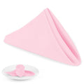 Pink Cloth Napkins - 8 Pack 17x17 Inches Reusable Polyester Tableware