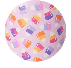 30oz Insulated Travel Mug with Handle & Straw - Candy Corn Print