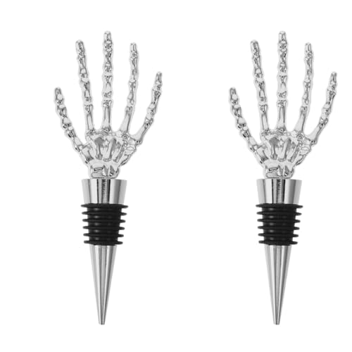 Skeleton Hand Wine Bottle Stopper - Halloween Party Decor, 2 Pack