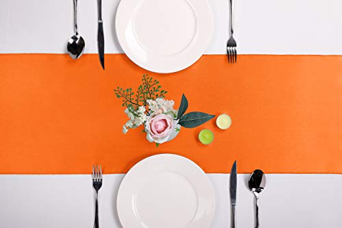 Orange Satin Table Runner 15-Pack 12x108 Inches for Weddings & Parties - Variation of This Listing