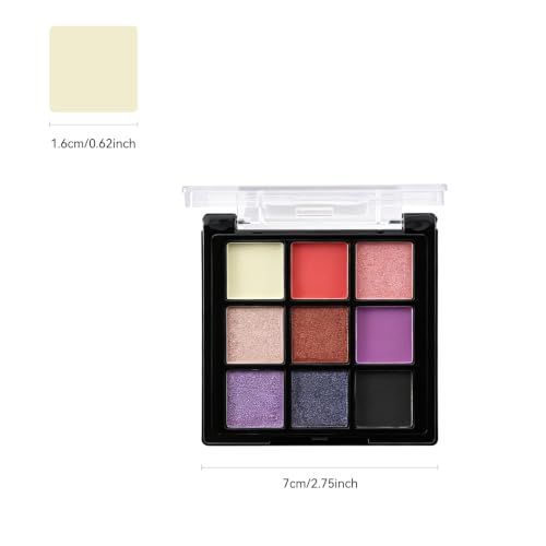 Eyeshadow Palette Makeup 9 Colors Matte & Glitter Bright Eye Shadow Set - Variation 1704-1#