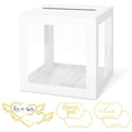 White Card Box Transparent Wedding Gift Card Box with 6 Cards - Variation of THIS listing
