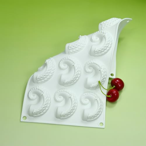 Octopus Tentacles Silicone Mold 12 Cavities for Cake Cookies Chocolate Resin Craft