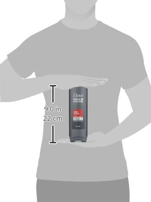 Dove Men+Care Body and Face Wash, Deep Clean 18 oz, Pack of 3