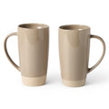 Milkyway Cinnamon Brown Coffee Mug Set of 2 - 20oz Large Ceramic Mugs, Rustic Glaze