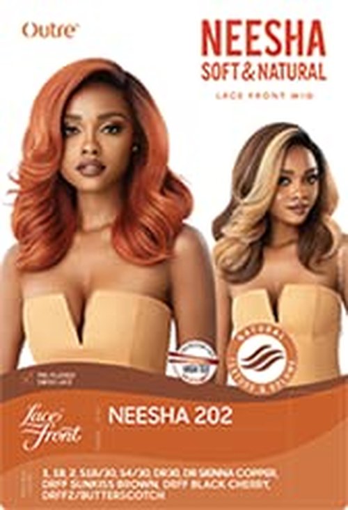 Outre Lace Front Wig - Neesha Soft & Natural - Neesha 202 (DRFF SUNKISS BROWN)