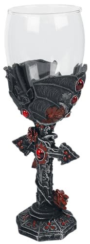 Gothic Carpe Noctem Goblet 20cm Resin & Stainless Steel Dark Decor
