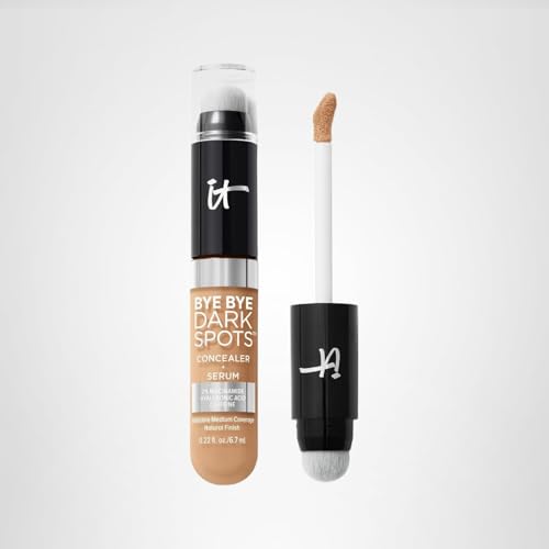 IT Cosmetics Bye Bye Dark Spots Concealer + Brightening Serum – 2% Niacinamide, Hyaluronic Acid & Caffeine - Medium Coverage, Natural Finish, All Skin Types – 31 Medium Neutral, 0.22 fl. oz