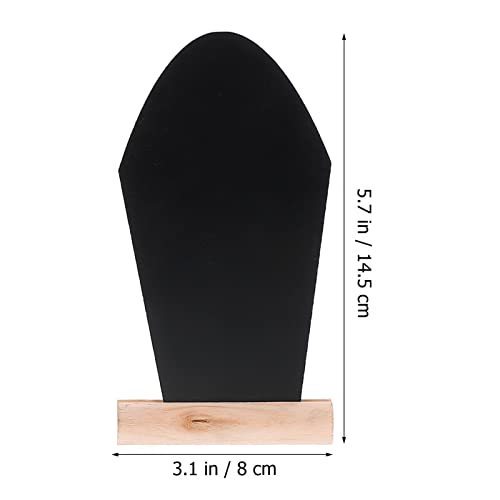 Mini Chalkboard Signs Tombstone Shape Set for Halloween Party Decorations - 4 Pieces