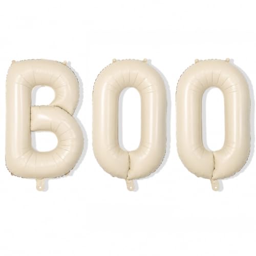 White 40-Inch BOO Foil Letter Balloons Halloween Party Decorations - Variation of THIS listing