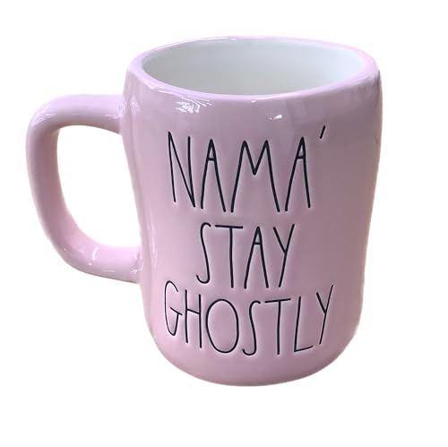 Halloween Pink Coffee Mug with Ghost Design - Rae Dunn Nama Stay Ghostly Variation